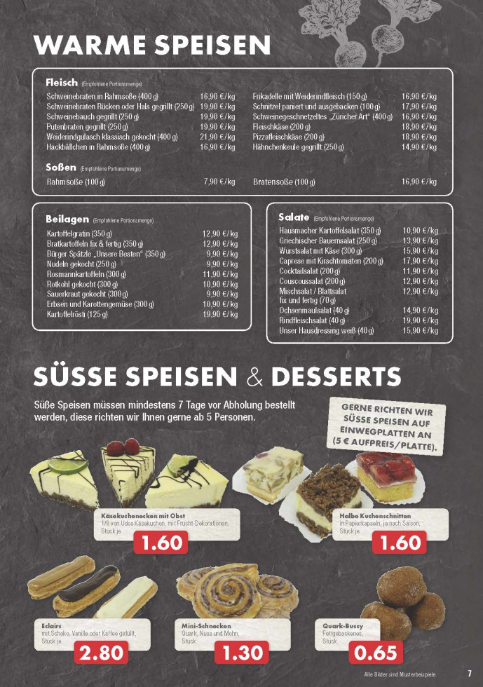 Party-Service / Schmidts Märkte / Fingerfood / Buffet
